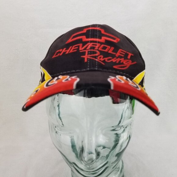 ✅VTG Chevrolet Racing Black OSFA Strapback Hat By Racing Champions Apparel 2004 - Picture 4 of 11